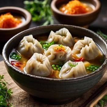 Soup Momo - Steamed dumplings in a rich, warm soup