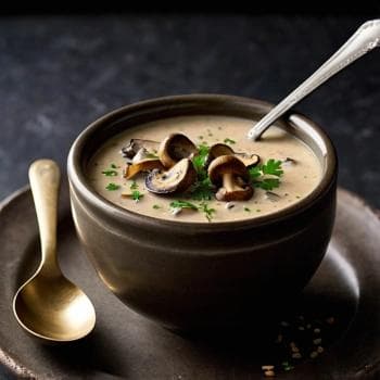 Mushroom Soup - A creamy soup with fresh mushrooms and herbs