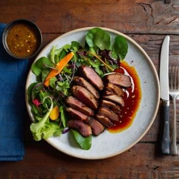 Hans Ko Choila - Spicy grilled duck meat with achar and fresh salad