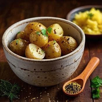 Aalu Boil - Soft boiled potatoes with aromatic ghee